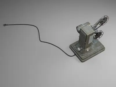 vintage projector  Low-poly 3D model