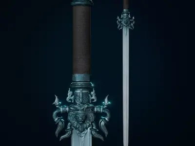 Divine Lionblade Low-poly 3D model
