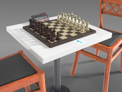 Chess Set 3D model shop