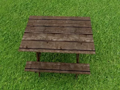 Picnic Table 3D model purchase