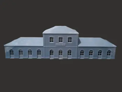 Spanish station building La Fregenada 1-120 resin 3D print model