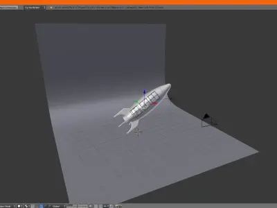 Cartoon rocket 3D model