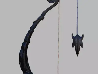 Fantasy bow 3D model