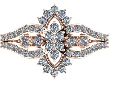 Wome Diamond Ring 3D print model