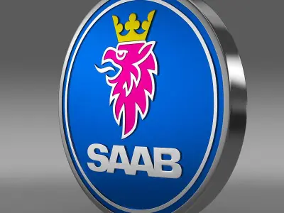 saab logo 3D model by Sergey