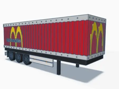 Container Trailer McDonalds 3D model