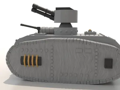Sci-Fi Mecha Armored Military Vehicle Low-poly 3D model