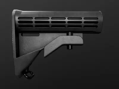 Colt LE AR15 Collapsible Buttstock Low-poly 3D model