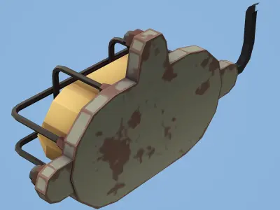 Bunker Lamp 01 - Low Poly Mobile Ready Low-poly 3D model