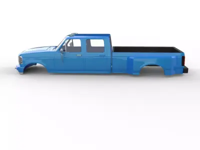 f150 dubble cab 4x4 1992 and 97 dually rc body shell 3D print model