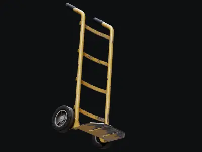 Low Poly PBR Sack Truck Low-poly 3D model