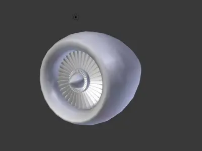  Jet Engine  Low-poly 3D model