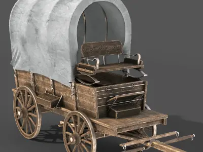 Wagon covered 3D model
