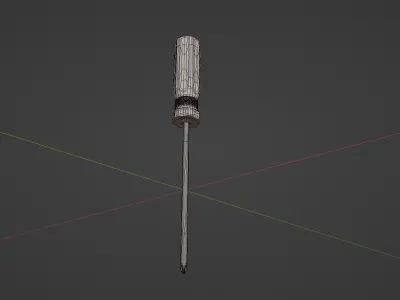 Screwdriver pair of plastic needles Free 3D model