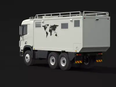 Generic Expedition 6x6 RV Truck 3D model