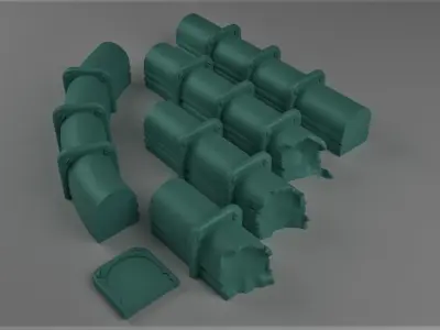 Modular Xeno Pipeline Free 3D print model purchase