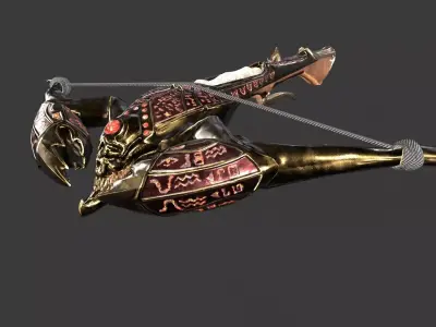 Crossbow 04 Low-poly 3D model
