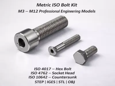 Metric ISO Bolts Kit Basic  3D model