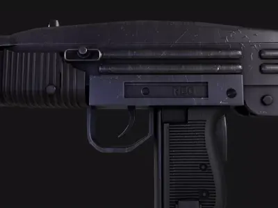 UZI Submachine Gun Low-poly 3D model purchase