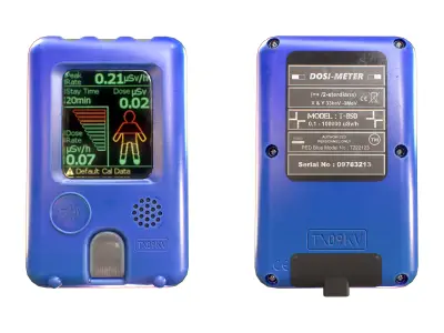  Digital Radiation Dosimeter Low-poly 3D model