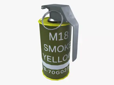 Smoke Grenade Low-poly 3D model order