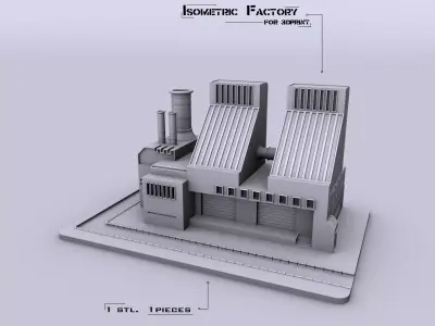8 - isometric factory Collection 3D print model purchase