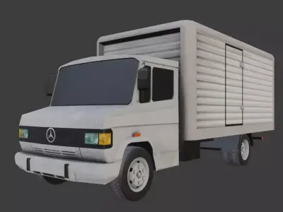 Mercedes Benz T2 Closed Truck Low-poly 3D model
