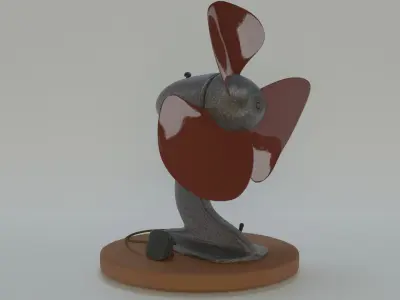 Retro table fan  3D model