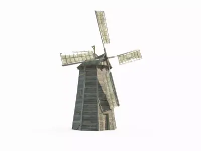 Medieval architecture windmill mill 3D model