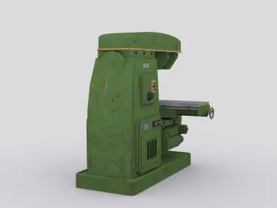 horizontal milling machine 1 Low-poly 3D model