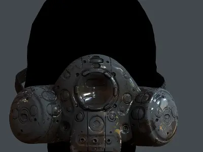Gas mask helmet 3d model scifi Low-poly 3D model Low-poly Low-poly 3D model purchase