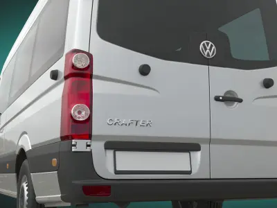 VW Crafter 2011 minibus L3H2  3D model