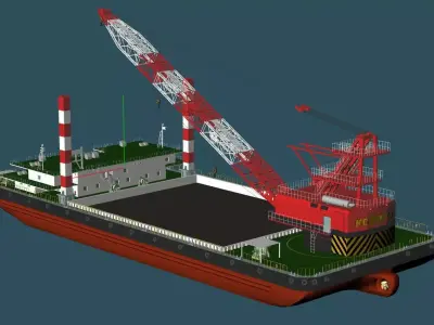 floating crane 3D model