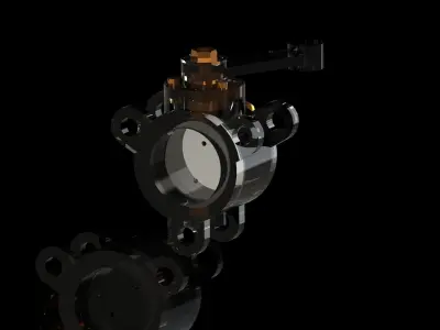butterfly valve Free 3D model