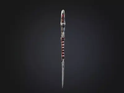 Bloodfang Reaper Dark Fantasy Demon Dagger Low-poly 3D model