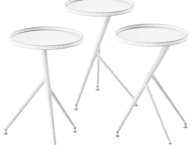 Cecilia Antique Rust Metal Accent Table 3D model