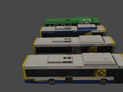 4 bus model 3D model