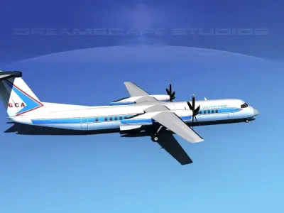 Dehaviland DHC-8 400 Gulf Coast 3D model