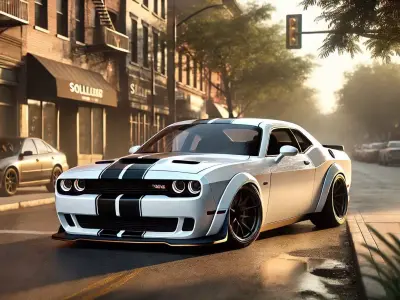 Premium Shelby GT500 Inspired Widebody Muscle Car Coupe 3D Model 3D model