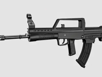 QBZX 95 Assault Rifle Low-poly 3D model