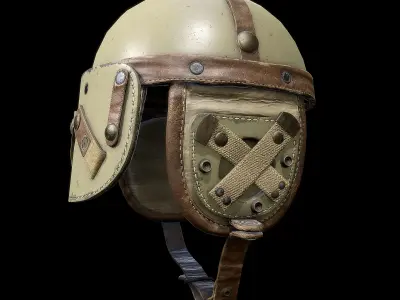Military Helmet Low-poly 3D model purchase