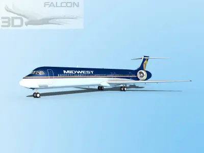 Falcon3D MD-80 Midwest Airlines 3D model