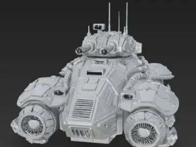 3D Printable Iron Oath Spearhead Heavy Hover Tank 3D model