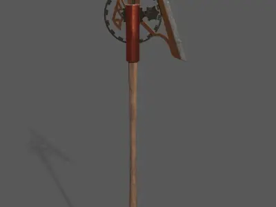 steampunk spear Low-poly 3D model