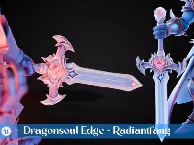 Stylized Sword - Dragonsoul Edge Radiantfang - Game Ready 3D model