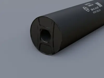 Gemtech GM-45 suppressor Low-poly 3D model