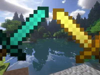 Minecraft Sword Low-poly 3D model