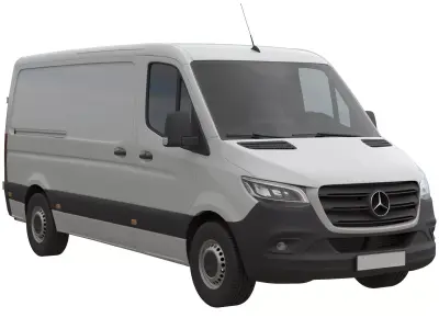Mercedes Sprinter Detailed interior Standard 2023 3D model