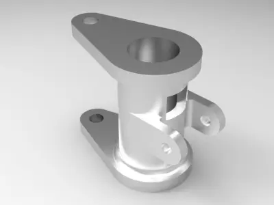 Pieza 3 aluminum bracket Free 3D model