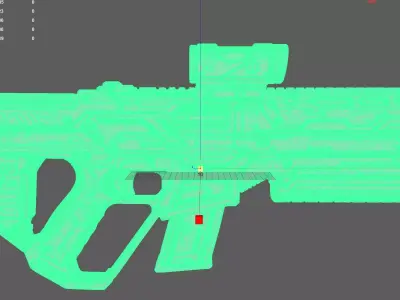 Sci Fi Green Rifle 3D model purchase